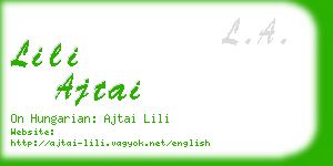 lili ajtai business card